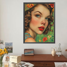Load image into Gallery viewer, Diamond Painting - Full Round - Vintage Spring Poster Girl (40*50CM)