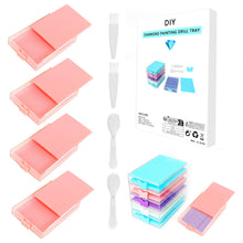 Load image into Gallery viewer, 4Pcs Diamond Painting Tray 5D DIY Drills Plate with Lid Diamond Organizer Drawer