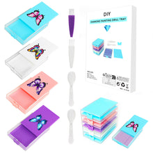 Load image into Gallery viewer, 4Pcs Diamond Painting Tray 5D DIY Drills Plate with Lid Diamond Organizer Drawer