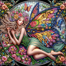 Load image into Gallery viewer, Diamond Painting - Partial Special Shaped - Long-haired girl (30*30CM)