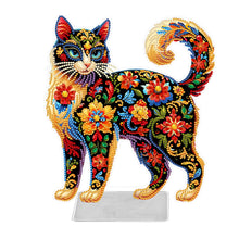 Load image into Gallery viewer, Acrylic Special Shaped Colorful Pattern Cat 5D DIY Diamond Art Tabletop Decor