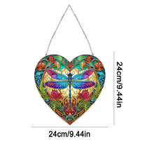 Load image into Gallery viewer, Dragonfly Flower Double Sided Special Shape 5D DIY Diamond Painting Dots Pendant