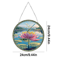 Load image into Gallery viewer, Dragonfly Flower Double Sided Special Shape 5D DIY Diamond Painting Dots Pendant