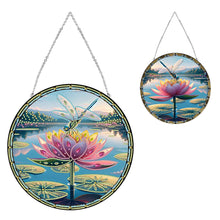 Load image into Gallery viewer, Dragonfly Flower Double Sided Special Shape 5D DIY Diamond Painting Dots Pendant