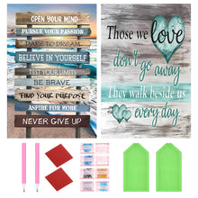 Load image into Gallery viewer, 2pcs Round Diamond Painting Set - English calligraphy and painting (40*60CM)