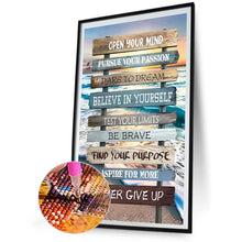 Load image into Gallery viewer, 2pcs Round Diamond Painting Set - English calligraphy and painting (40*60CM)