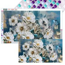 Load image into Gallery viewer, 2pcs Round Diamond Painting Set - Oil painting flowers and plants (70*40CM)