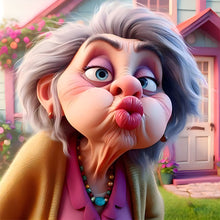 Load image into Gallery viewer, Diamond Painting - Full Round - Funny old lady (30*30CM)