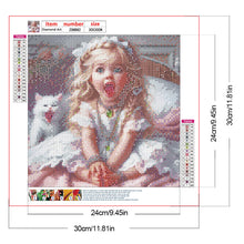 Load image into Gallery viewer, Diamond Painting - Full Round - Cute pet girl (30*30CM)