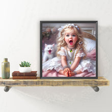 Load image into Gallery viewer, Diamond Painting - Full Round - Cute pet girl (30*30CM)