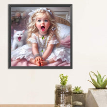 Load image into Gallery viewer, Diamond Painting - Full Round - Cute pet girl (30*30CM)