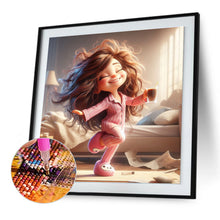 Load image into Gallery viewer, Diamond Painting - Full Round - Happy girl (30*30CM)