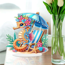 Load image into Gallery viewer, Acrylic Special Shape Seahorse Desktop Diamond Art Kits for Home Office Decor