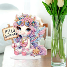 Load image into Gallery viewer, Acrylic Special Shape Seahorse Desktop Diamond Art Kits for Home Office Decor