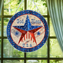 Load image into Gallery viewer, US Flag Diamond Painting Art Pendant Suncatcher Diamond Drawing Hanging Ornament