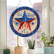 Load image into Gallery viewer, US Flag Diamond Painting Art Pendant Suncatcher Diamond Drawing Hanging Ornament