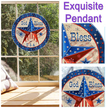 Load image into Gallery viewer, US Flag Diamond Painting Art Pendant Suncatcher Diamond Drawing Hanging Ornament