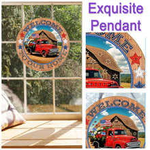 Load image into Gallery viewer, US Flag Diamond Painting Art Pendant Suncatcher Diamond Drawing Hanging Ornament