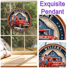 Load image into Gallery viewer, US Flag Diamond Painting Art Pendant Suncatcher Diamond Drawing Hanging Ornament