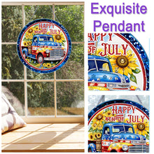 Load image into Gallery viewer, US Flag Diamond Painting Art Pendant Suncatcher Diamond Drawing Hanging Ornament