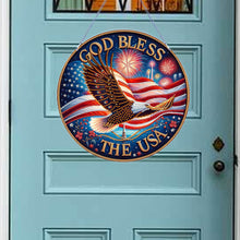 Load image into Gallery viewer, US Flag Diamond Painting Art Pendant Suncatcher Diamond Drawing Hanging Ornament