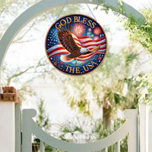 Load image into Gallery viewer, US Flag Diamond Painting Art Pendant Suncatcher Diamond Drawing Hanging Ornament