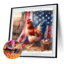 Load image into Gallery viewer, Diamond Painting - Full Round - Independence Day hen (30*30CM)
