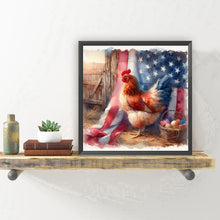 Load image into Gallery viewer, Diamond Painting - Full Round - Independence Day hen (30*30CM)