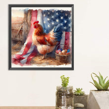 Load image into Gallery viewer, Diamond Painting - Full Round - Independence Day hen (30*30CM)