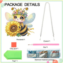 Load image into Gallery viewer, Acrylic Special Shaped Bee Sunflower Hanging Diamond Art Kits Bedroom Decoration