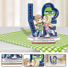 Load image into Gallery viewer, Wooden Special Shaped Love Team Logo Doll Desktop Diamond Art Kits Bedroom Decor