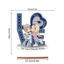 Load image into Gallery viewer, Wooden Special Shaped Love Team Logo Doll Desktop Diamond Art Kits Bedroom Decor