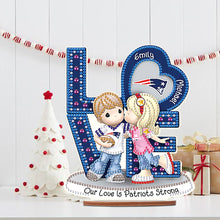 Load image into Gallery viewer, Wooden Special Shaped Love Team Logo Doll Desktop Diamond Art Kits Bedroom Decor