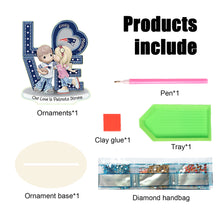 Load image into Gallery viewer, Wooden Special Shaped Love Team Logo Doll Desktop Diamond Art Kits Bedroom Decor