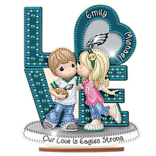 Load image into Gallery viewer, Wooden Special Shaped Love Team Logo Doll Desktop Diamond Art Kits Bedroom Decor