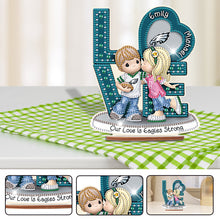 Load image into Gallery viewer, Wooden Special Shaped Love Team Logo Doll Desktop Diamond Art Kits Bedroom Decor