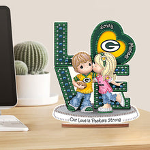 Load image into Gallery viewer, Wooden Special Shaped Love Team Logo Doll Desktop Diamond Art Kits Bedroom Decor