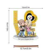Load image into Gallery viewer, Wooden Special Shaped Love Team Logo Doll Desktop Diamond Art Kits Bedroom Decor