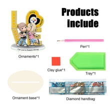 Load image into Gallery viewer, Wooden Special Shaped Love Team Logo Doll Desktop Diamond Art Kits Bedroom Decor