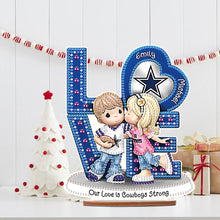 Load image into Gallery viewer, Wooden Special Shaped Love Team Logo Doll Desktop Diamond Art Kits Bedroom Decor