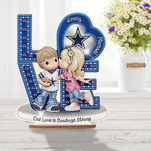 Load image into Gallery viewer, Wooden Special Shaped Love Team Logo Doll Desktop Diamond Art Kits Bedroom Decor