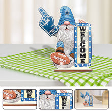 Load image into Gallery viewer, Wooden Special Shaped Dallas Cowboys Gnome Desktop Diamond Art Kits for Beginner