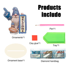 Load image into Gallery viewer, Wooden Special Shaped Dallas Cowboys Gnome Desktop Diamond Art Kits for Beginner