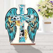 Load image into Gallery viewer, Wooden Special Shaped Jesus Religion 5D DIY Diamond Tabletop Decor for Beginner