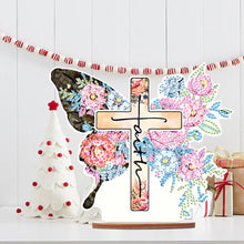 Load image into Gallery viewer, Wooden Special Shaped Jesus Religion 5D DIY Diamond Tabletop Decor for Beginner