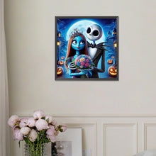 Load image into Gallery viewer, Diamond Painting - Full Square - Night of Christmas - Jack and Sally (30*30CM)