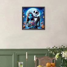 Load image into Gallery viewer, Diamond Painting - Full Square - Night of Christmas - Jack and Sally (30*30CM)