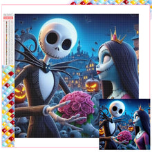 Load image into Gallery viewer, Diamond Painting - Full Square - Night of Christmas - Jack and Sally (30*30CM)
