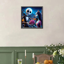 Load image into Gallery viewer, Diamond Painting - Full Square - Night of Christmas - Jack and Sally (30*30CM)