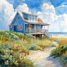 Load image into Gallery viewer, Diamond Painting - Full Round - Seaside hut (30*30CM)
